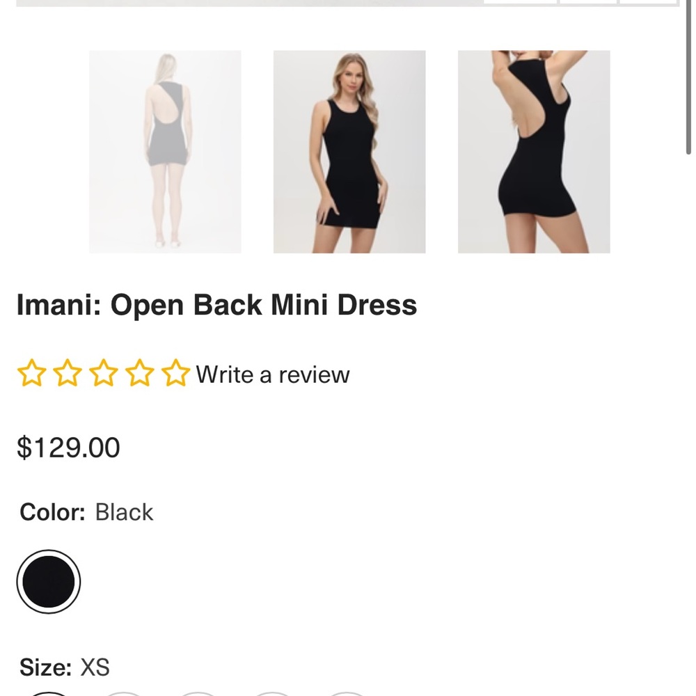 525 Backless cutout mini dress - Picture 7 of 9